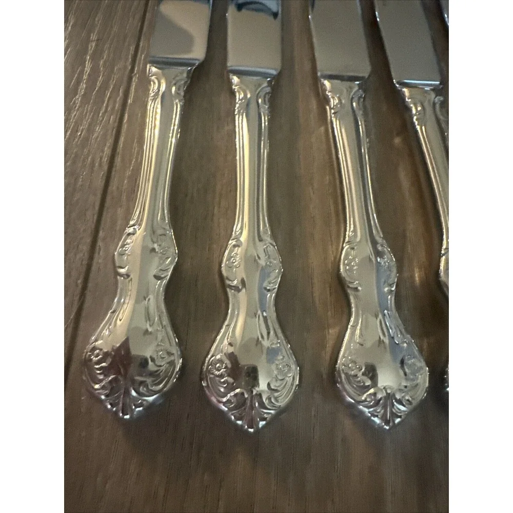 Wallace‎ CAMDEN Stainless 18/10 Glossy Hollow Dinner Knives Lot Of 6